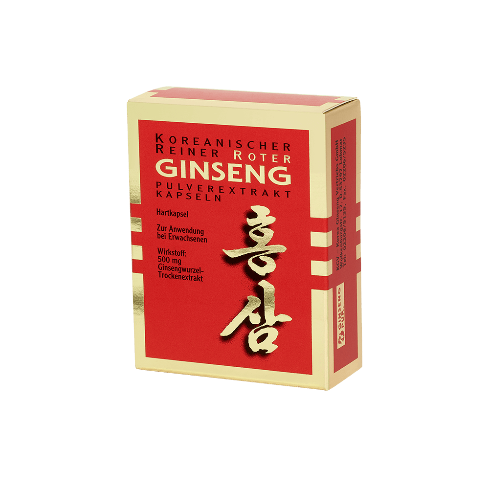 Koreanischer Reiner Roter Ginseng Pulverextrakt 30 Kapseln