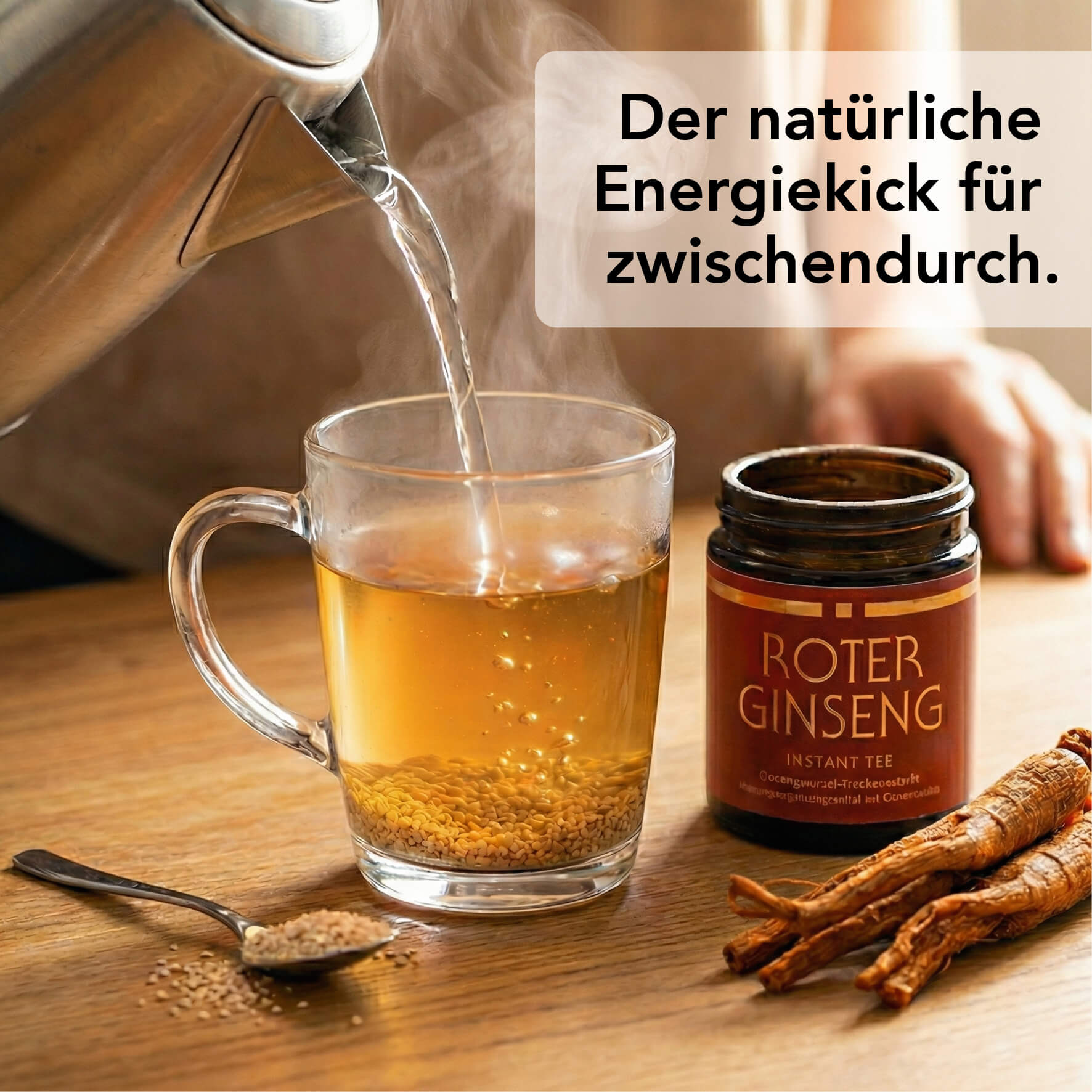 Ginseng Tee Anwendung