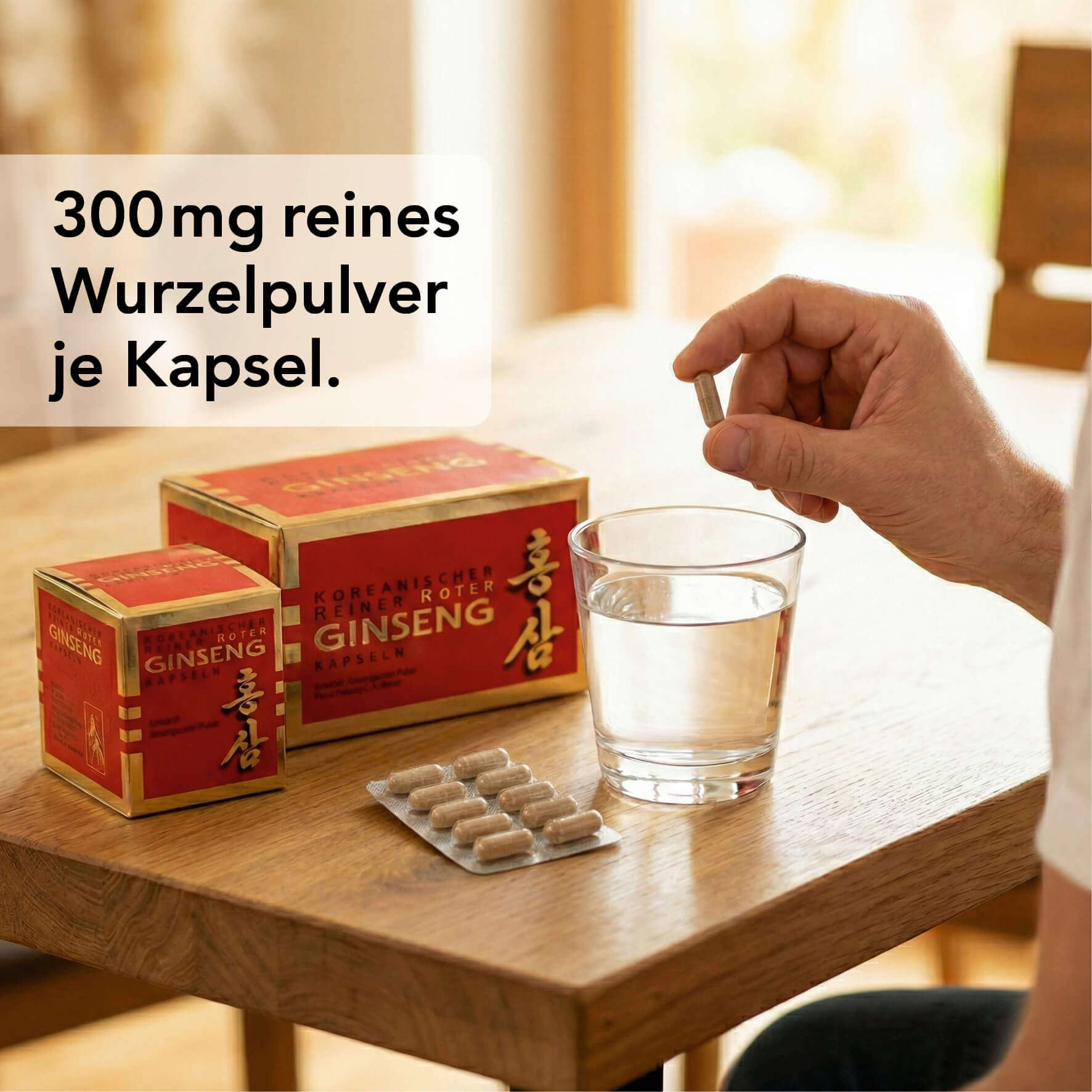 Ginseng Kapseln Anwendung