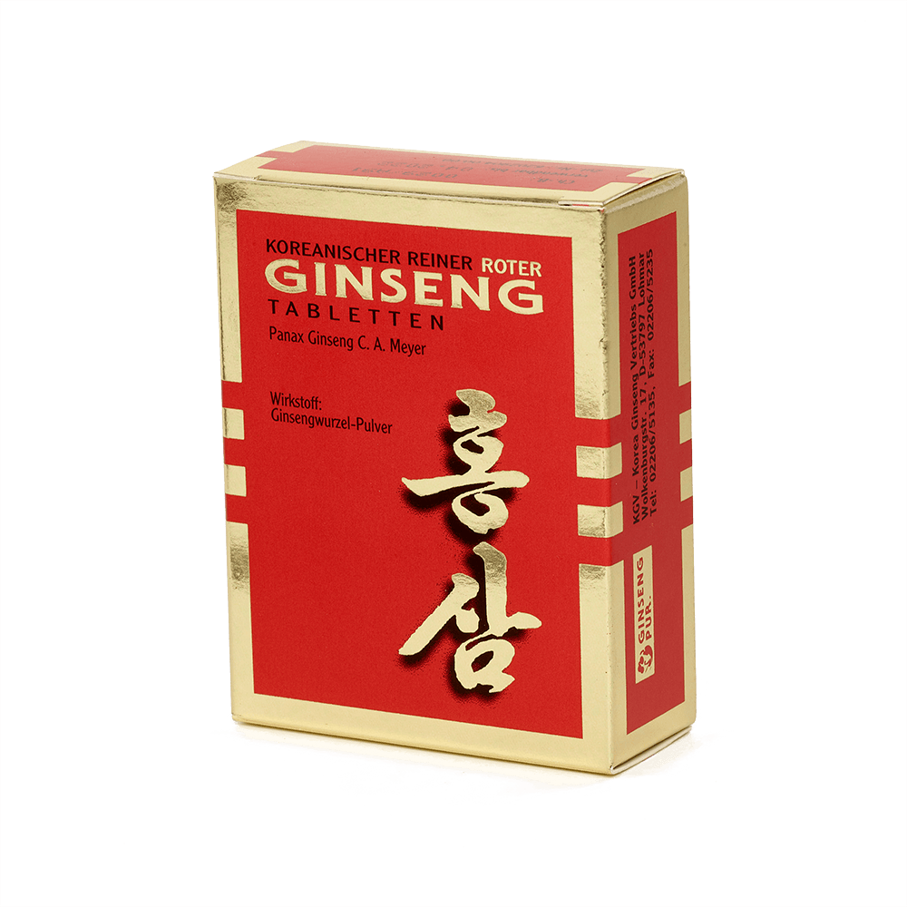 Koreanischer Reiner Roter Ginseng – Tabletten Roter Ginseng 300 mg Tabletten 60