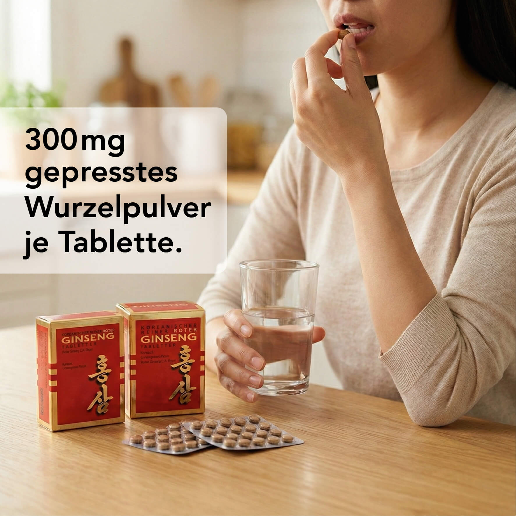 Ginseng Tabletten Anwendung