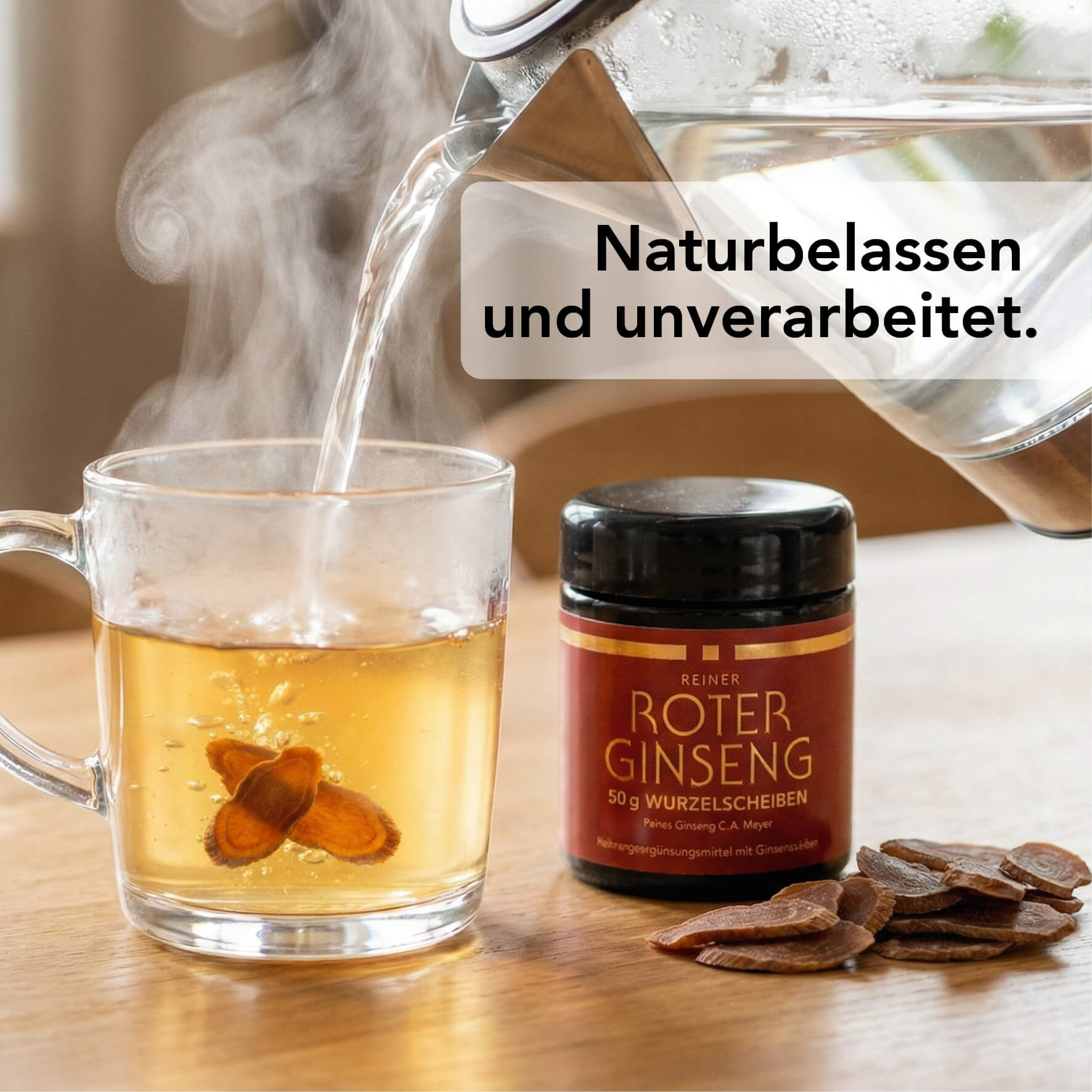 Ginseng Wurzelscheiben Anwendung